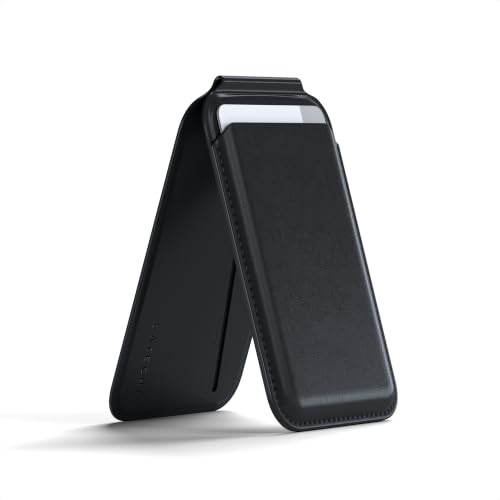 Satechi magnetic MagSafe wallet with double flap stand