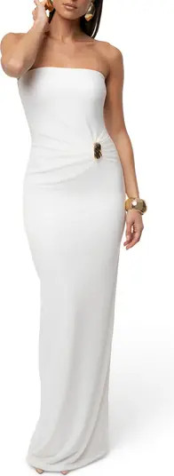 Celestial Drift Pleated Strapless Maxi Dress | Nordstrom