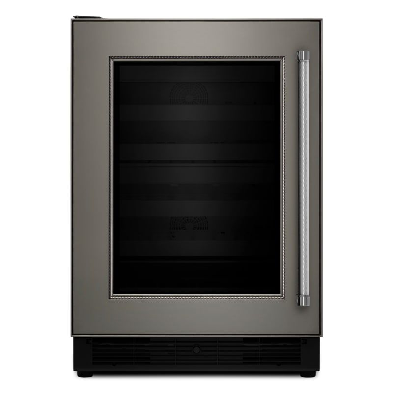 KitchenAid KUWL204E 24 Inch Wide 48 Bottle Free Standing Wine Cooler with Front Wood Panels Panel Re | Build.com, Inc.