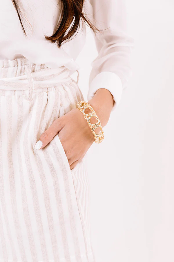 Natalie Bangle Bracelet in Gold | Impressions Online Boutique