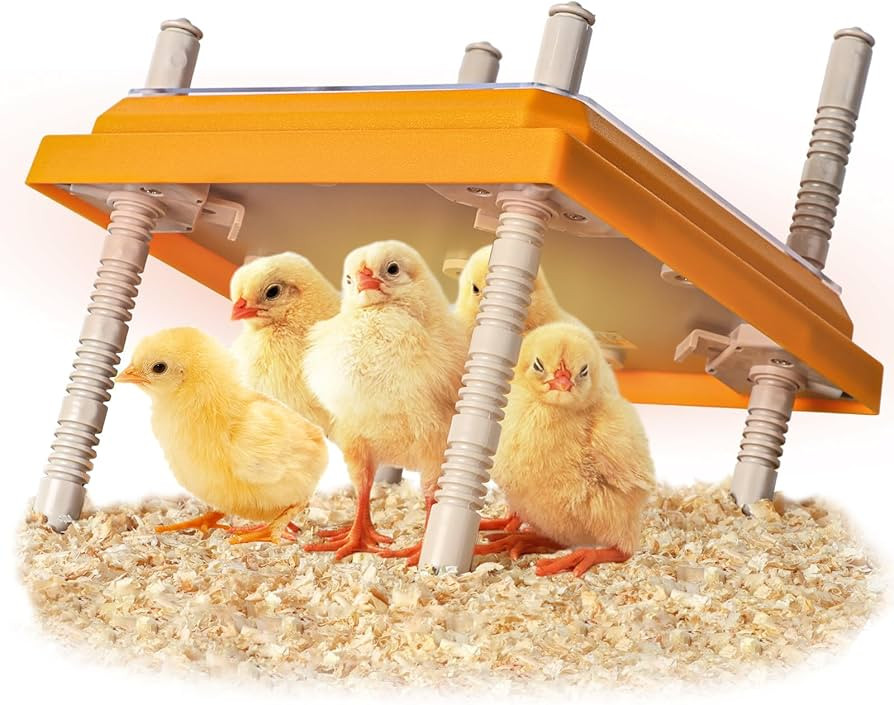 Brooder Heater for Chicks, 10" x 10" for 15 Chicks Heating Plate with Adjustable Height and Angle... | Amazon (US)
