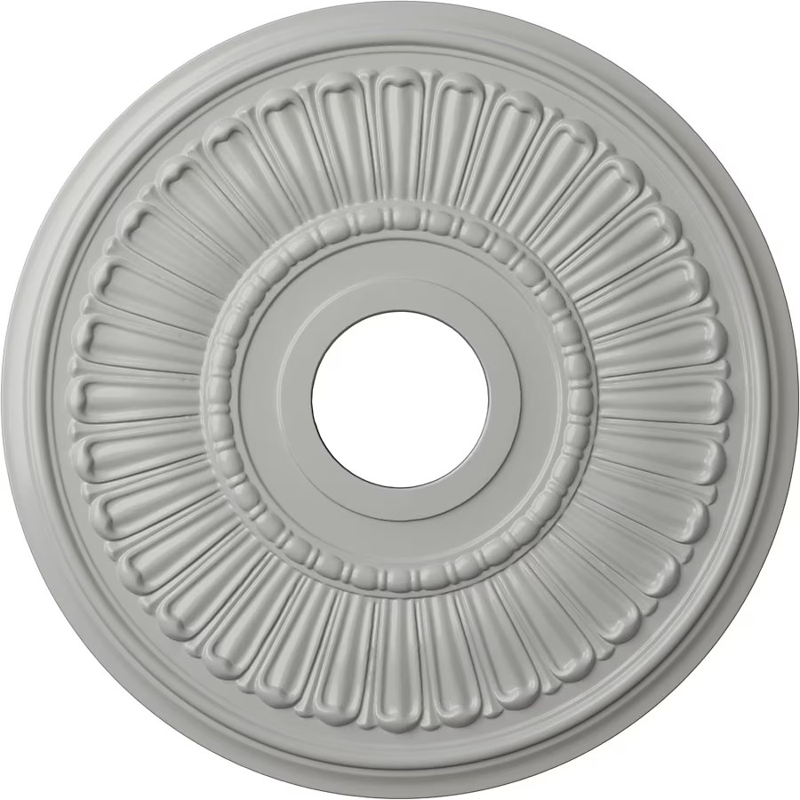 Ekena Millwork Melonie 16-in W x 16-in L Painted Frost Polyurethane Whole Ceiling Medallion | Lowe's