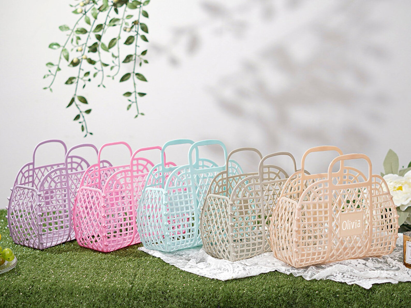 Personalized Jelly Bag,Beach Jelly Basket,Beach party bag,Flower Girl Clutch,Bachelorette Party B... | Etsy (US)