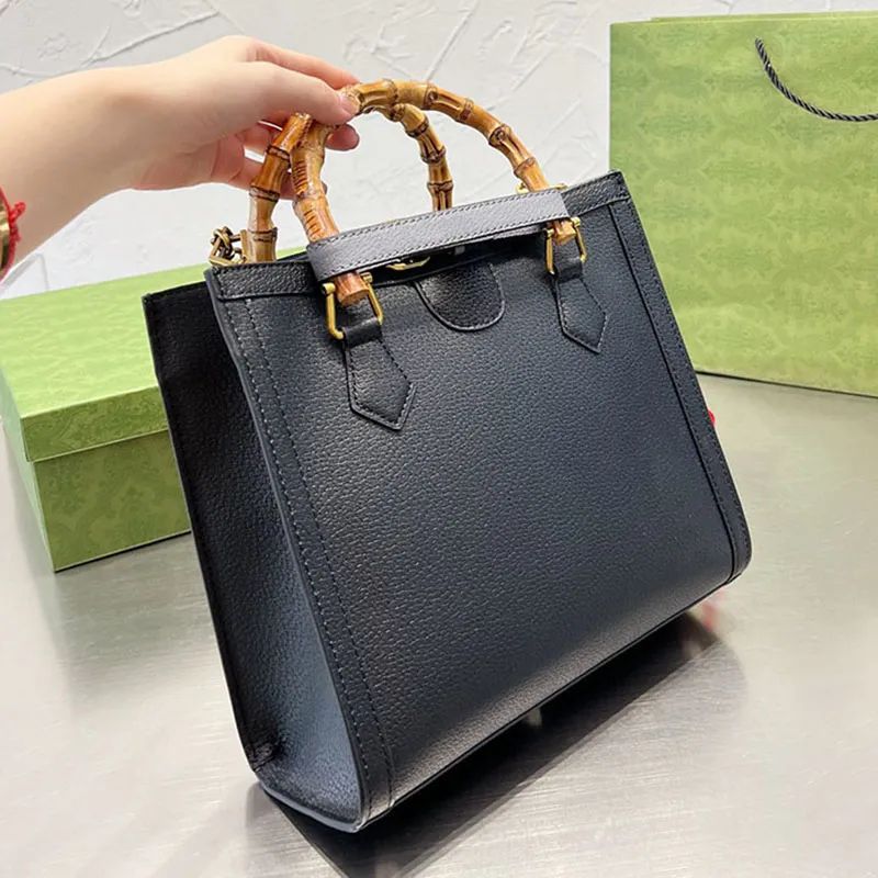 Diana Bamboo Tote Bag Handbag Classic Square Crossbody Shoulder Bags Leather Shopping Bag Hardwar... | DHGate