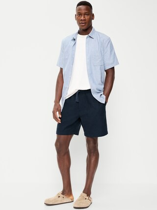 Linen-Blend Jogger Shorts -- 7-inch inseam | Old Navy (US)