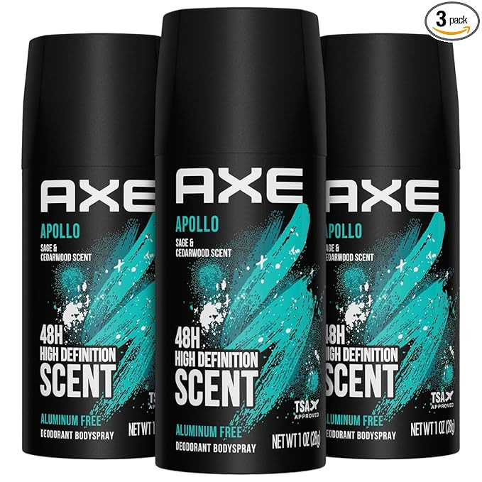 AXE Travel Deodorant, Body Spray, Apollo, 3-Pack – 48H High-Definition Scent & Odor Protection,... | Amazon (US)