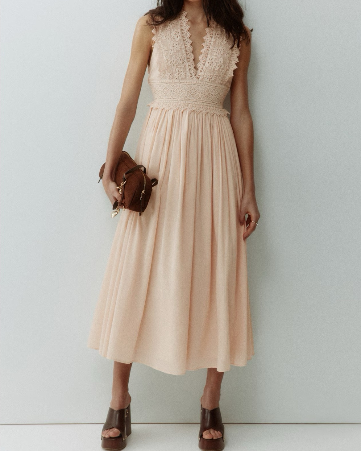 Blush pink midi dress
Spring wedding guest dress 

#LTKSeasonal