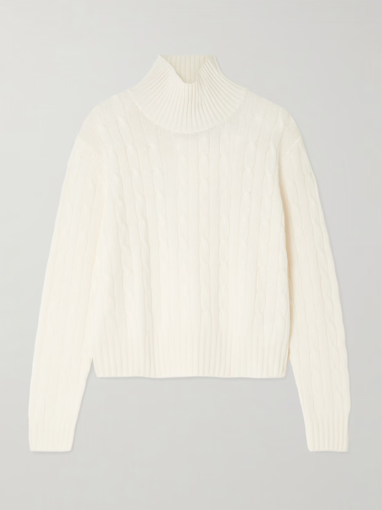 Arch4 - Vixen Cable-knit Cashmere Turtleneck Sweater - Ivory - large | NET-A-PORTER APAC