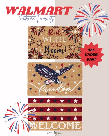 Walmart doormats all under $10!! These are so cute for the 4th of July! 

#LTKhome #LTKstyletip #LTKSeasonal