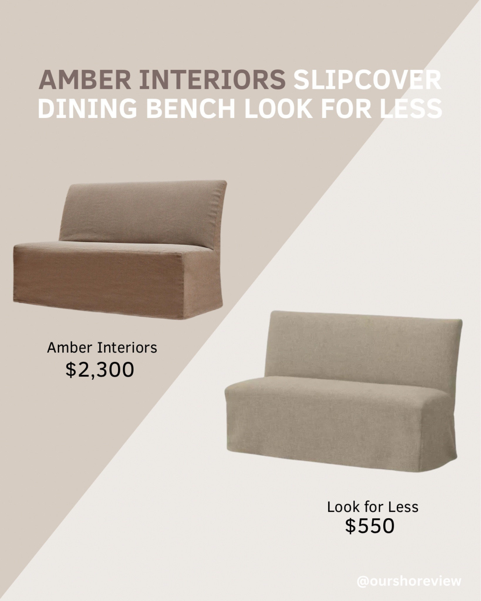 Love the elegant slipcover dining bench look from Amber Interiors but not the $2,300 price tag? This Look for Less dining bench with back delivers the same chic design for just $550! Perfect for creating cozy dining bench seating against the wall, as part of a banquette, or in a breakfast nook, this bench combines timeless style with incredible savings. Whether you’re redesigning your dining space or upgrading your decor, this dining bench is a budget-friendly way to achieve a high-end look. Bring this dining bench design into your home for a fraction of the price!



Look for less home decor, amber interiors, amber interiors dupe 

#LTKSaleAlert #LTKStyleTip #LTKHome