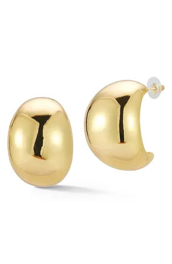 GLAZE JEWELRY Oval Half Hoop Earrings in Gold at Nordstrom Rack | Nordstrom Rack