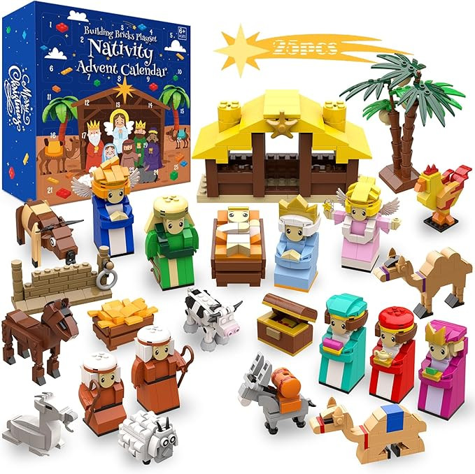 Advent Calendar 2024 Kids, 25 Days of Nativity Building Blocks Toy for 6 7 8-12 Year Old Boys, Gi... | Amazon (US)