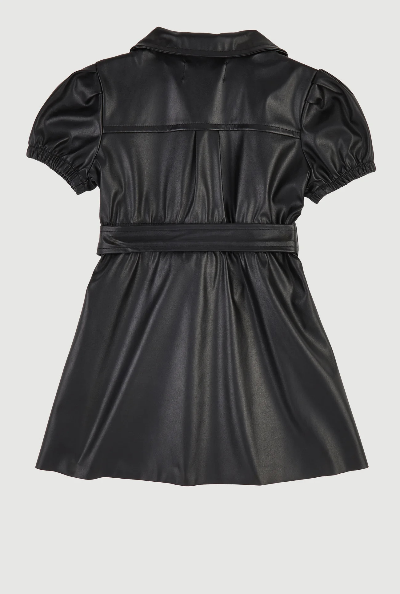Baby Girls 12-24M Faux Leather Shirt Dress with Bubble Shorts | Rainbow Shops