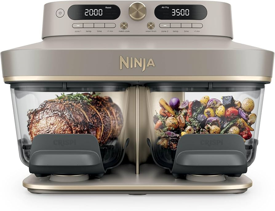 Ninja CRISPi DualZone 2-basket Glass Air Fryer, 8 Cooking Functions, Cook Two Foods at The Same T... | Amazon (UK)