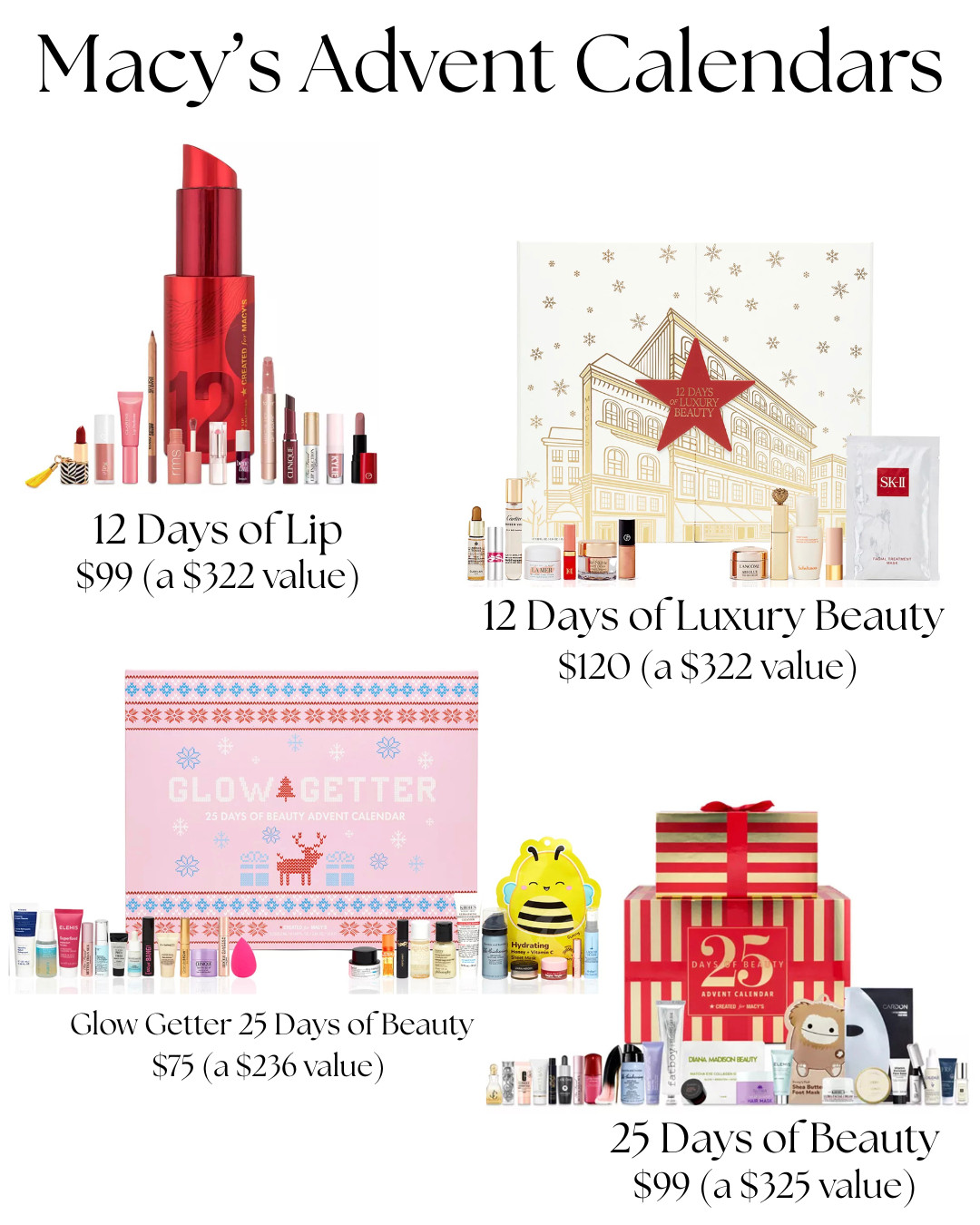 Macy's 2025 Advent Calendars  

 #LTKSeasonal #LTKFindsUnder100 #LTKBeauty