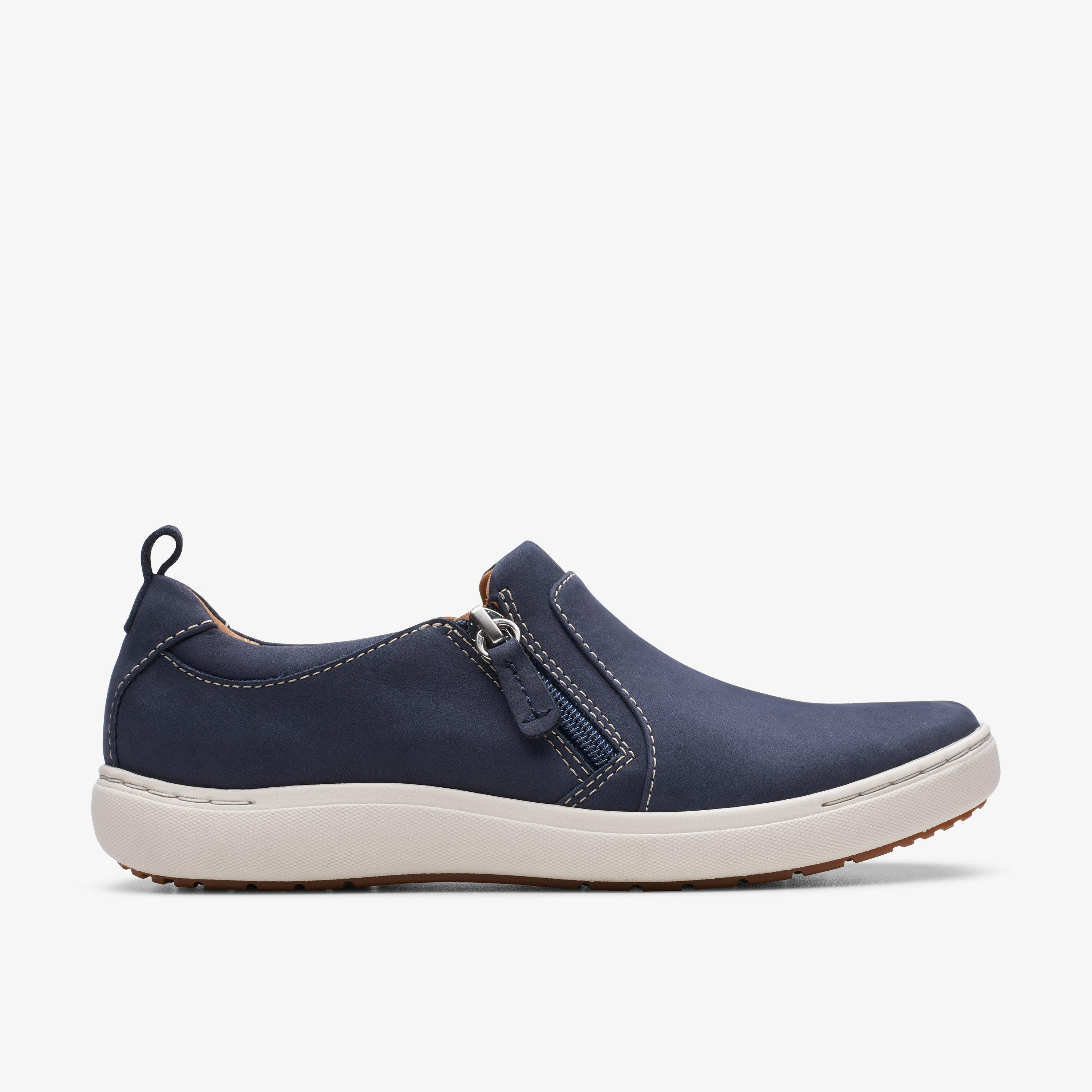WOMENS Nalle Lilac Navy Nubuck Sneakers | Clarks US | Clarks (US)