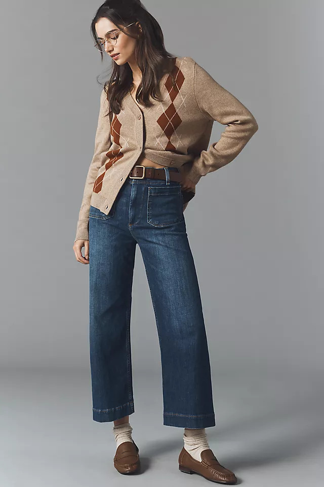 Colette High-Rise Wide-Leg Cropped Jeans | Anthropologie (US)