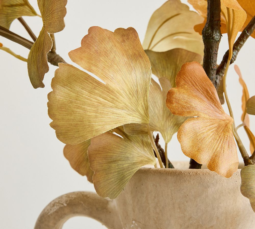 Faux Golden Turning Ginkgo Branch | Pottery Barn (US)