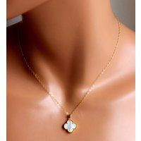 Best Seller Gold Clover Necklace Mother Of Pearl Mop Women Four Leaf | Etsy (US)