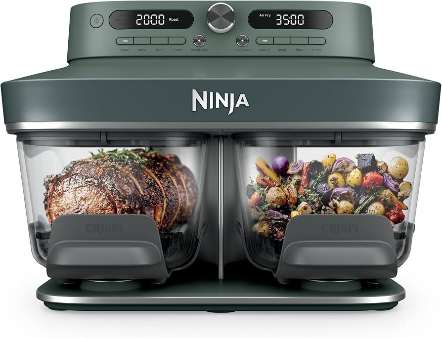 Ninja Crispi DualZone 6-in-1 Glass Air Fryer | With Nontoxic, 2x 4qt Containers & Lids | Microwav... | Amazon (US)