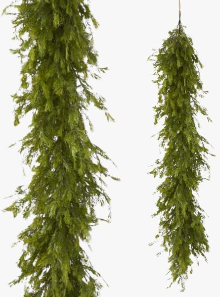 80" Dark Green Fir Pine Garland | Amazon (US)