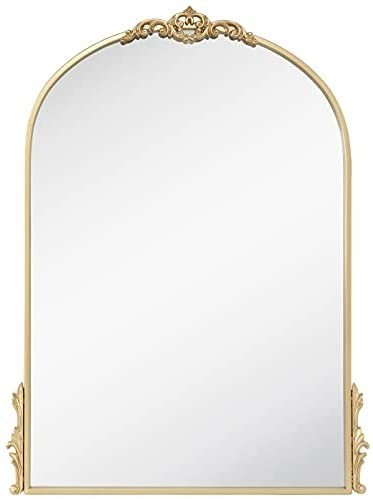 Hobby Lobby Home Decor Carved Elegant Gold Arch & Flourish Wall Mirror for Vanities, Living Rooms... | Amazon (US)