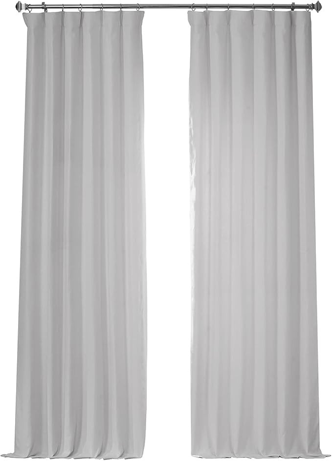 HPD Half Price Drapes LN-XS17 French Linen Curtain (1 Panel), 50 X 120, Crisp White | Amazon (US)