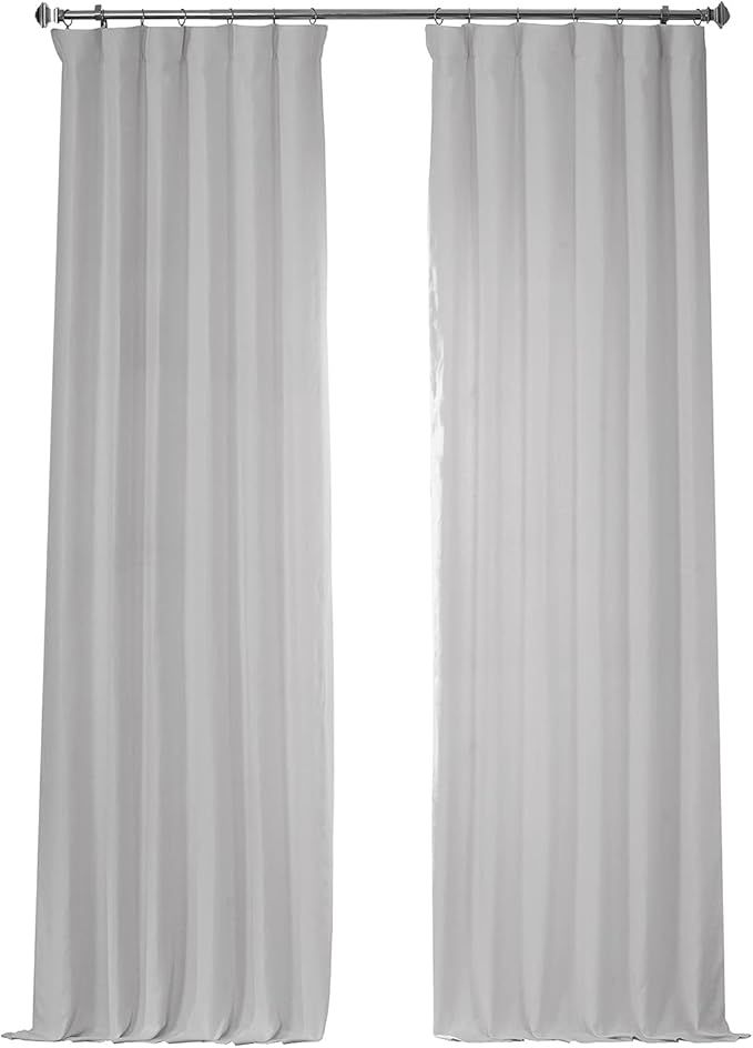 HPD Half Price Drapes LN-XS17 French Linen Curtain (1 Panel), 50 X 120, Crisp White | Amazon (US)