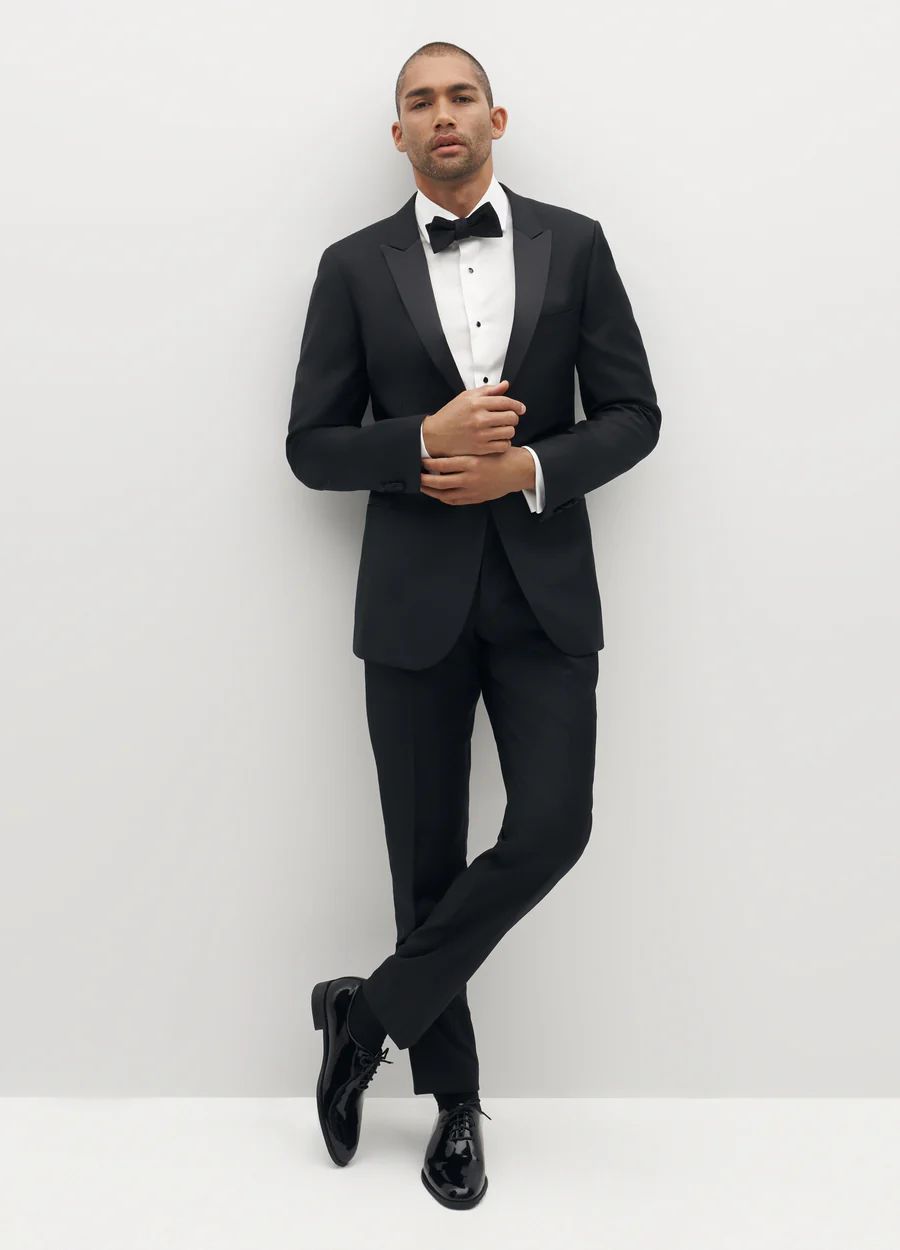 Men's Peak Lapel Black Tuxedo Jacket | SuitShop