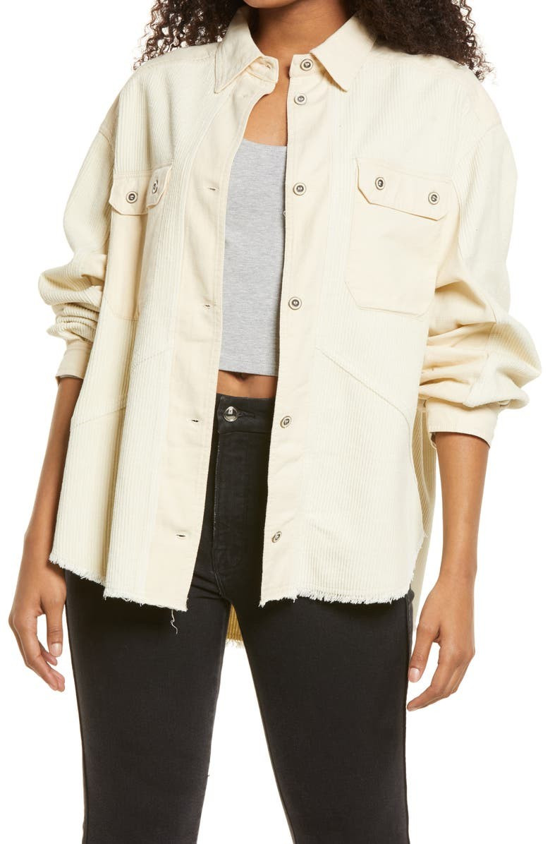Frayed Corduroy Shirt Jacket | Nordstrom