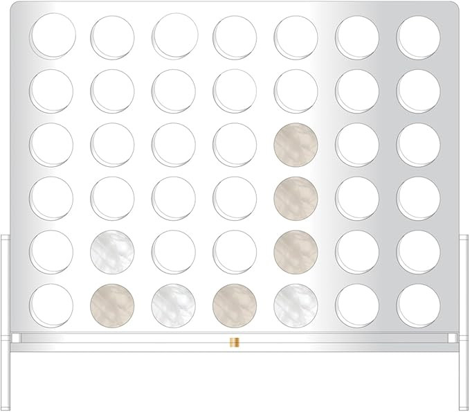 russell+hazel Acrylic Four in a Row Game, Kids Games, Coffee Table Decor, Connect All 4 Game with... | Amazon (US)