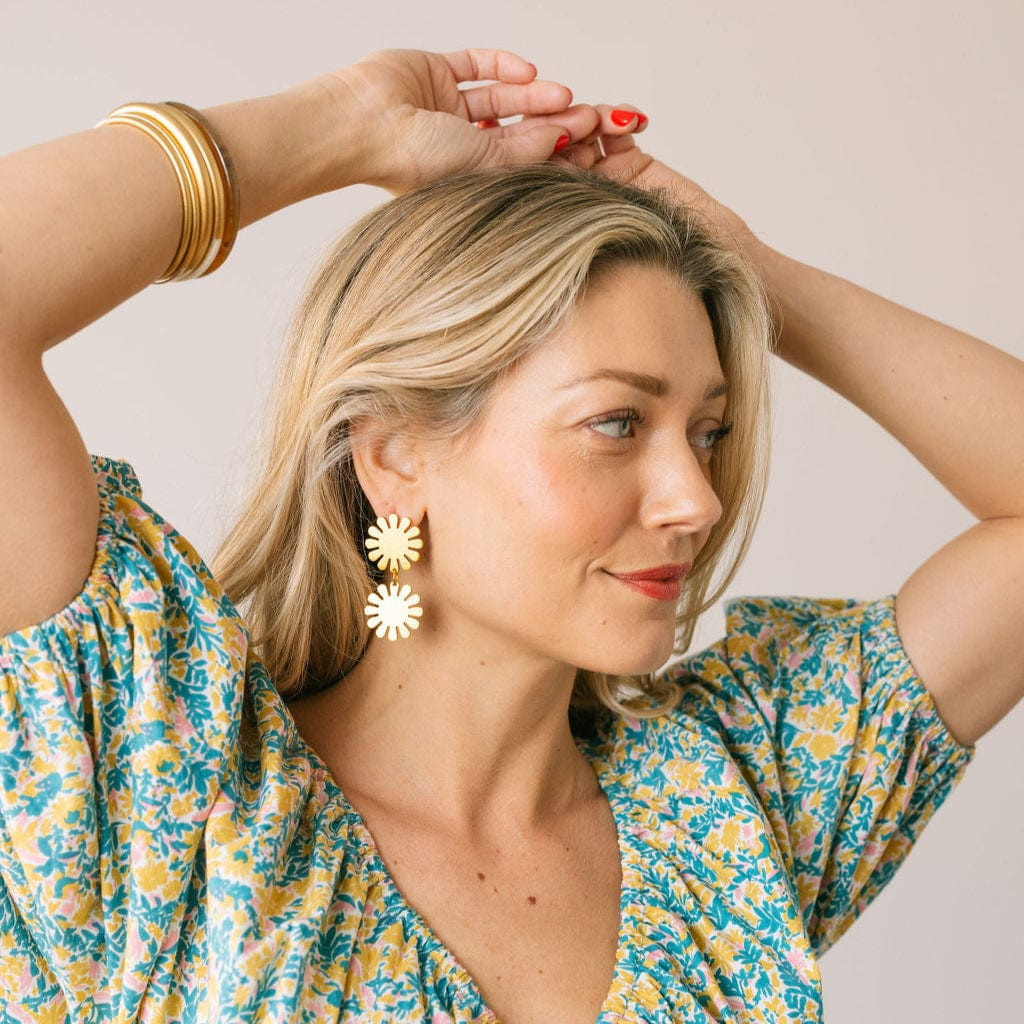 Gold Maria Double Dangles | Sunshine Tienda