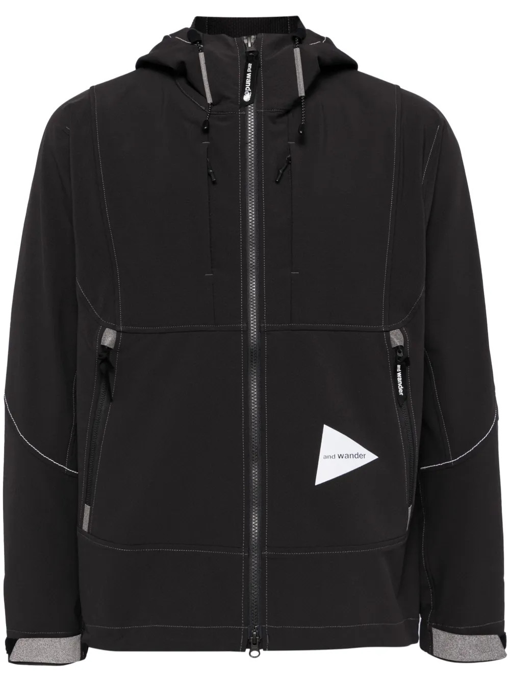 And Wander water-repellent Hooded Jakcet | Grey | FARFETCH UK | Farfetch Global