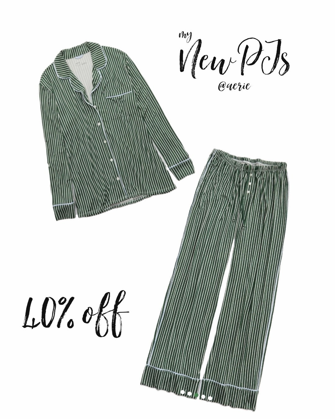 These Aerie PJs are BACK IN STOCK & 40% off 🫦🤌🏽💚 


#LTKmorningroutine #LTKmomlife #LTKootd