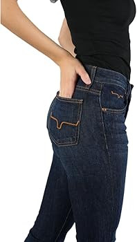 Kimes Ranch Women's Jennifer Ultra-High Rise Wide Flare Dark Wash Blue Jeans | Amazon (US)