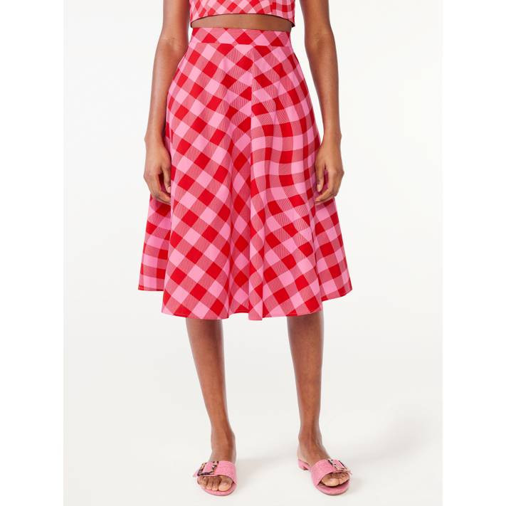 Scoop Women's High Waisted Poplin Midi Skirt, Sizes XS-XXL | Walmart (US)