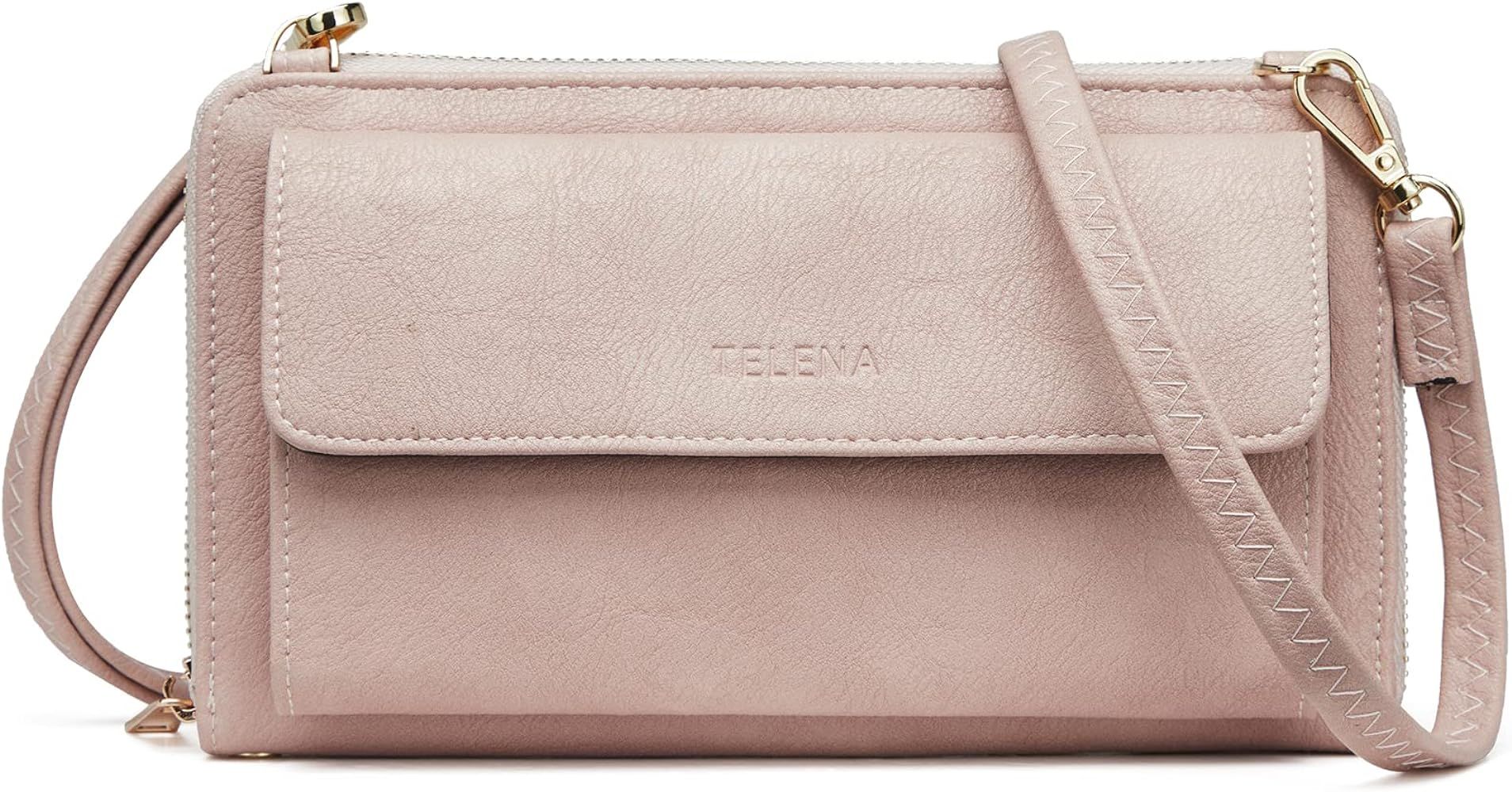 Telena Crossbody Wallet Purse Women Wallet Leather Cell Phone Crossbody Bag Purse Small Shoulder ... | Amazon (US)