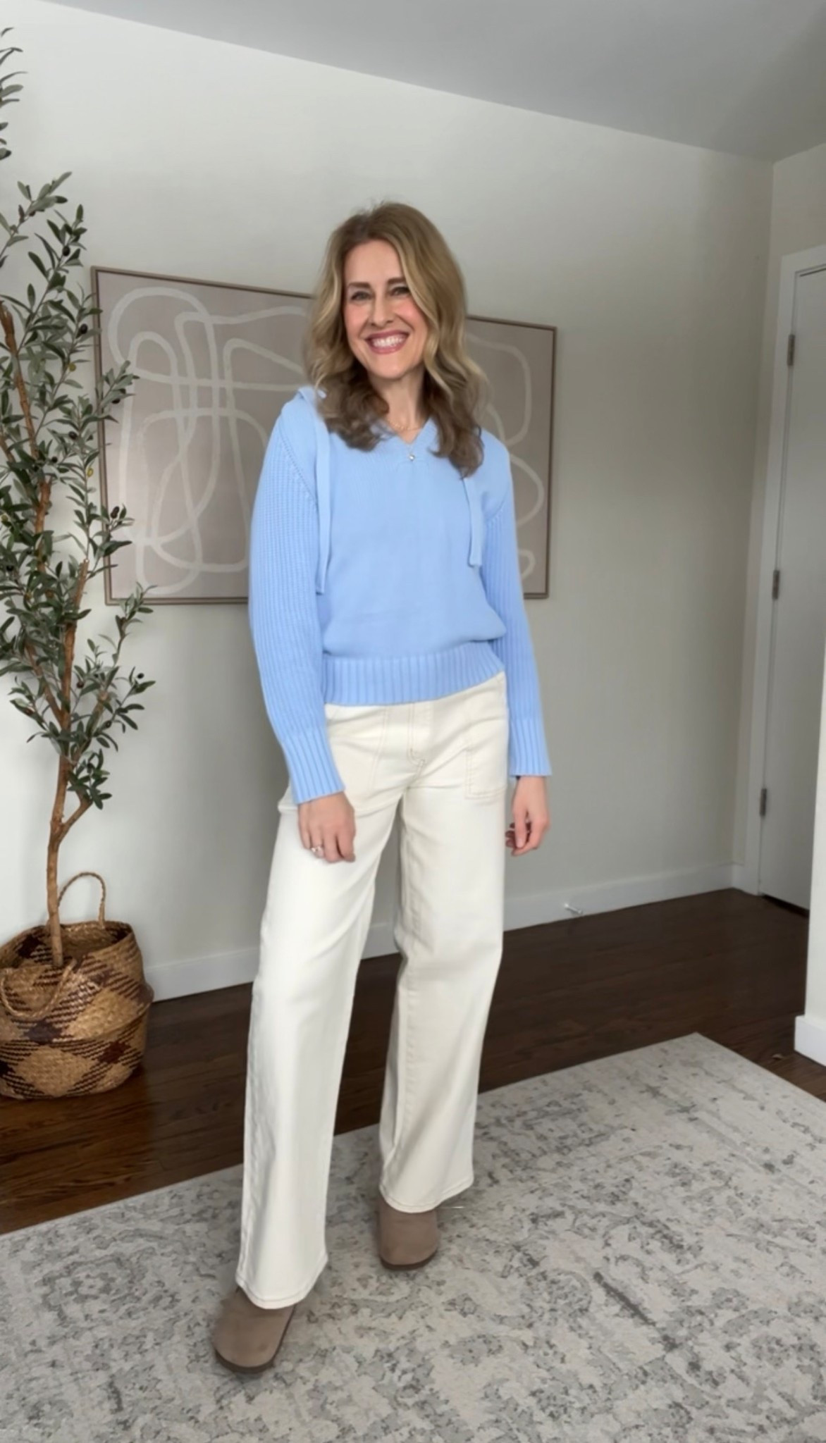 Walmart sweater knit hoodie, love this blue! I’m in a small. #walmartfashion 

#LTKOver40 #LTKmomlife #LTKootd