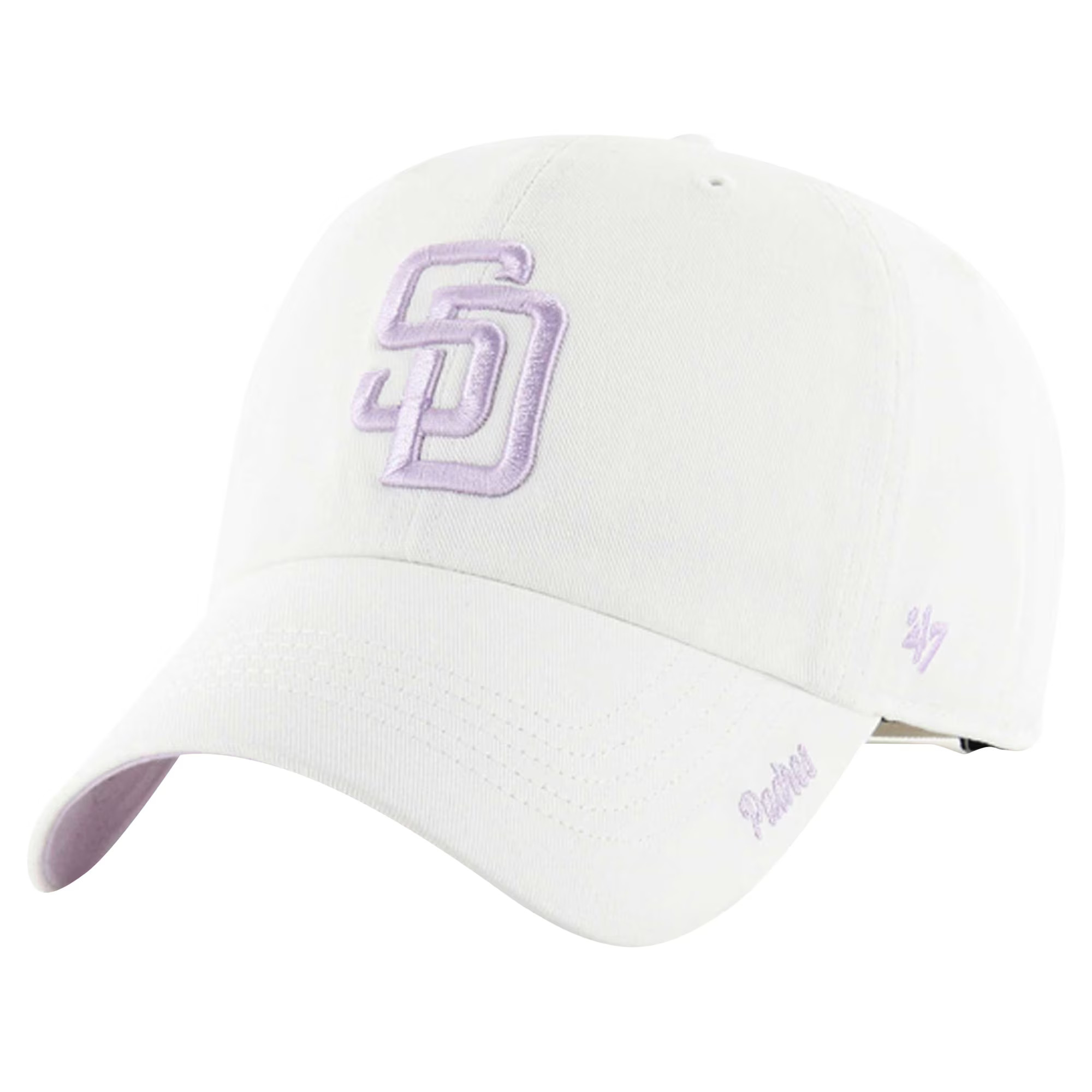 Women's San Diego Padres '47 White Ballpark Clean Up Adjustable Hat | MLB Shop