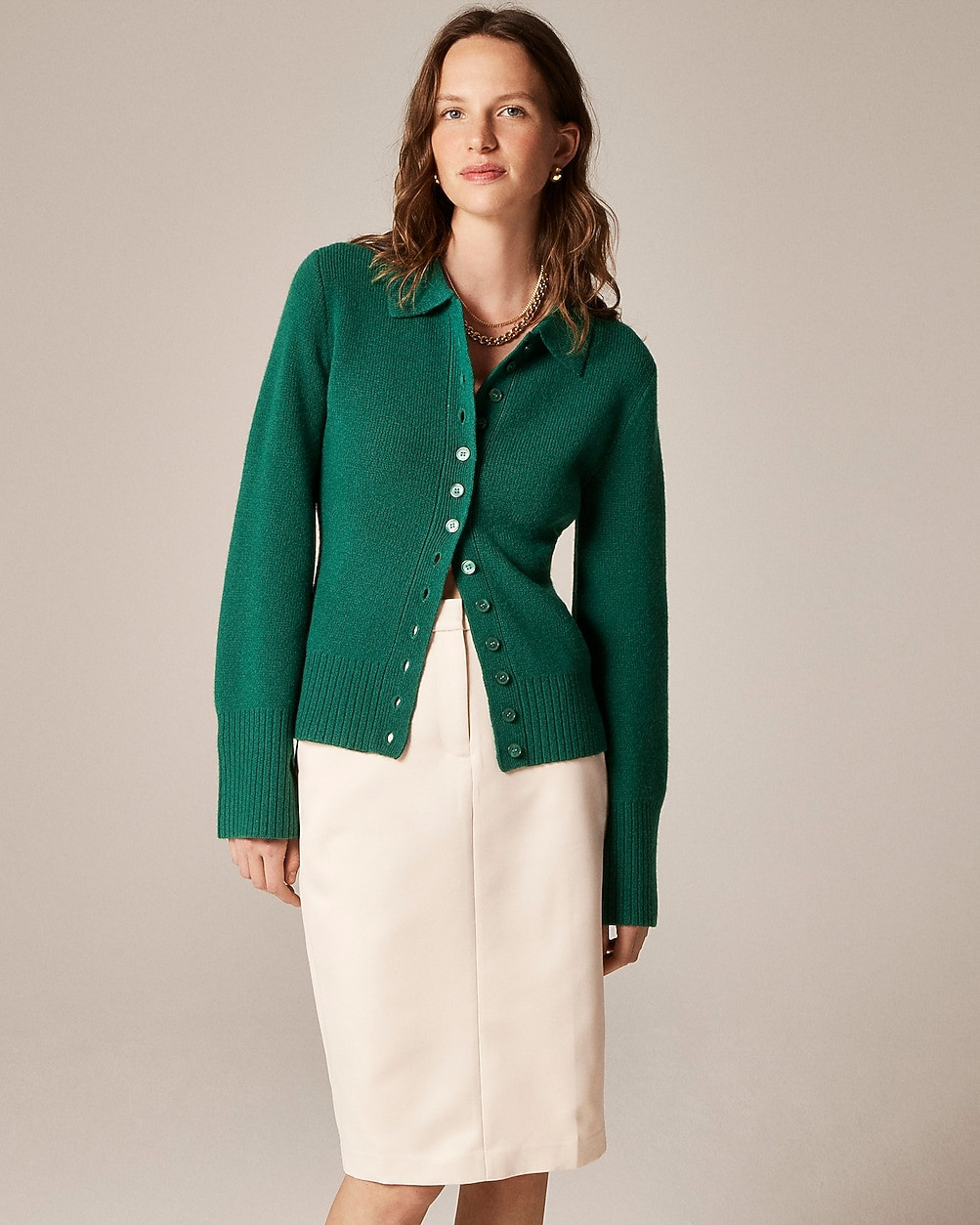 Milano-stitch cinched-waist cardigan | J. Crew US