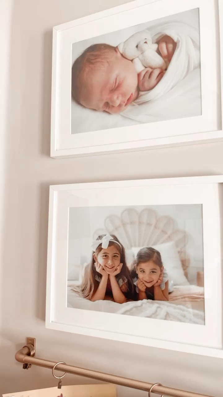 A little preview of my office display. A family gallery wall with a curtain rod and clips to hang the artwork my kids make for me. A great way to display the beauty of the little gifts the bring home 🤍 they are proud to see their work on display and I get the joy of seeing their art hung up on my office until it’s time to change it out with some new art 🫶🏼

#LTKKids #LTKFamily #LTKHome