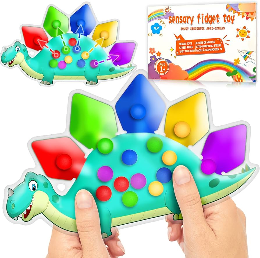 Christmas Stocking Stuffers Dinosaur Color Sorting Sensory Toy for Toddler Activities Fine Motor ... | Amazon (US)