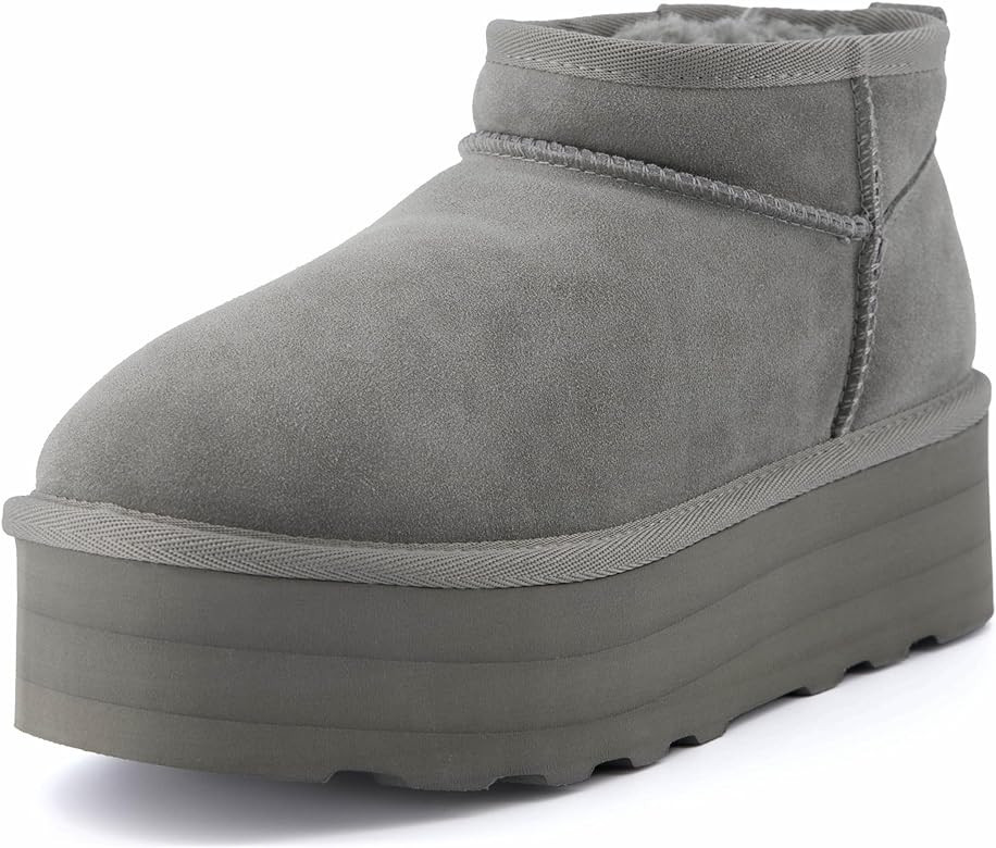 CUSHIONAIRE Women's Hippy Genuine Suede pull on platform boot +Memory Foam | Amazon (US)