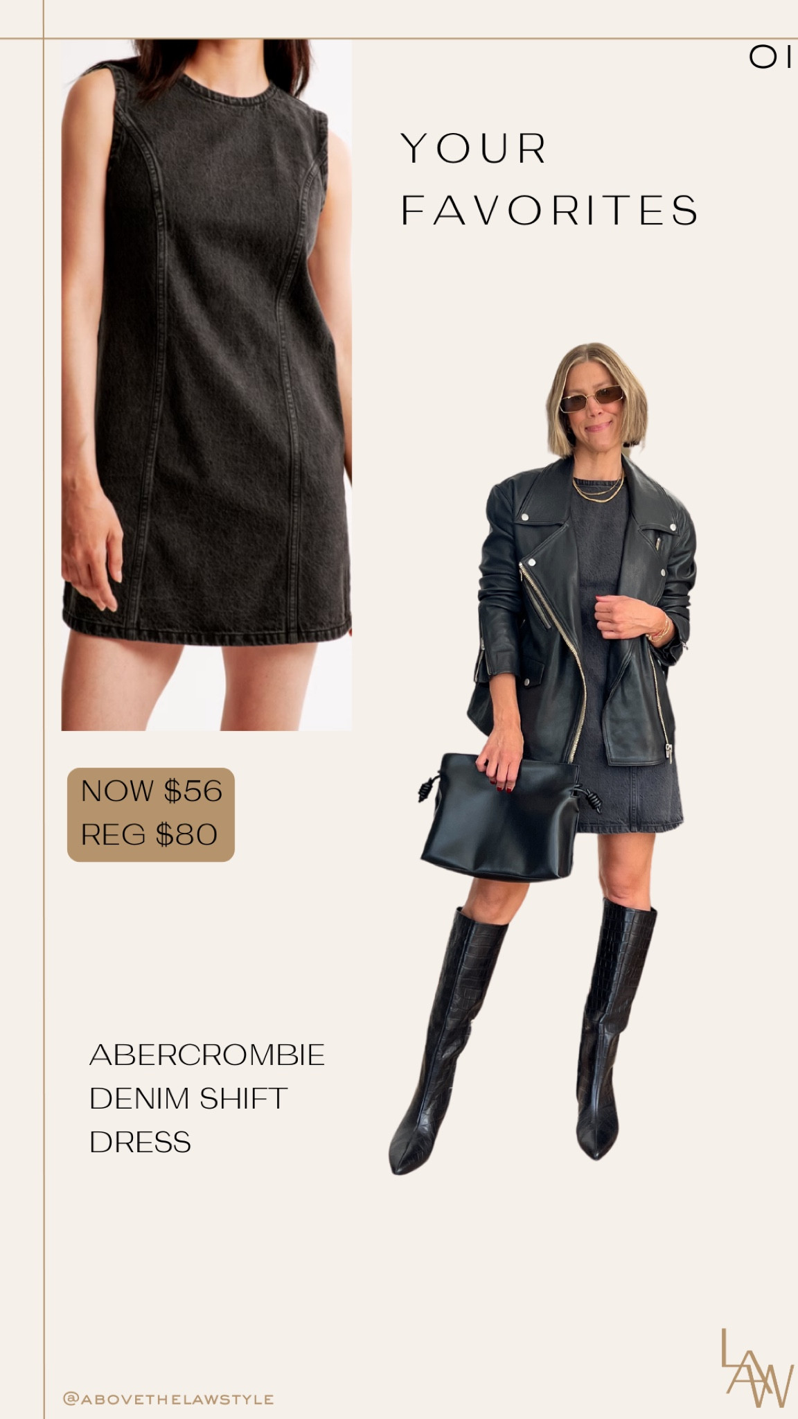 1. Abercrombie Denim Dress
(wearing tts small/regular)

#LTKStyleTip #LTKFindsUnder100 #LTKSaleAlert