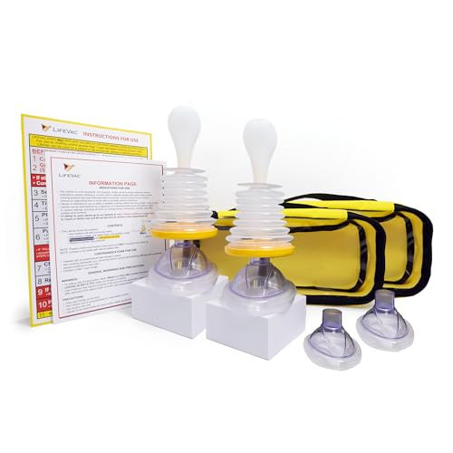 LifeVac Yellow Travel Kit 2 Pack - Portable Suction Rescue Device, First Aid Kit for Kids and Adults, Portable Airway Suction Device for Children and Adults | Amazon (US)