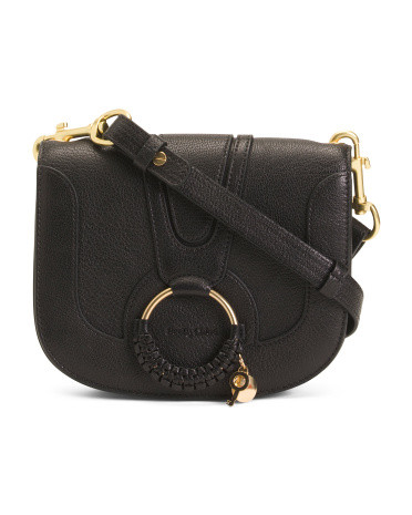 Leather Hana Flap Over Crossbody | TJ Maxx