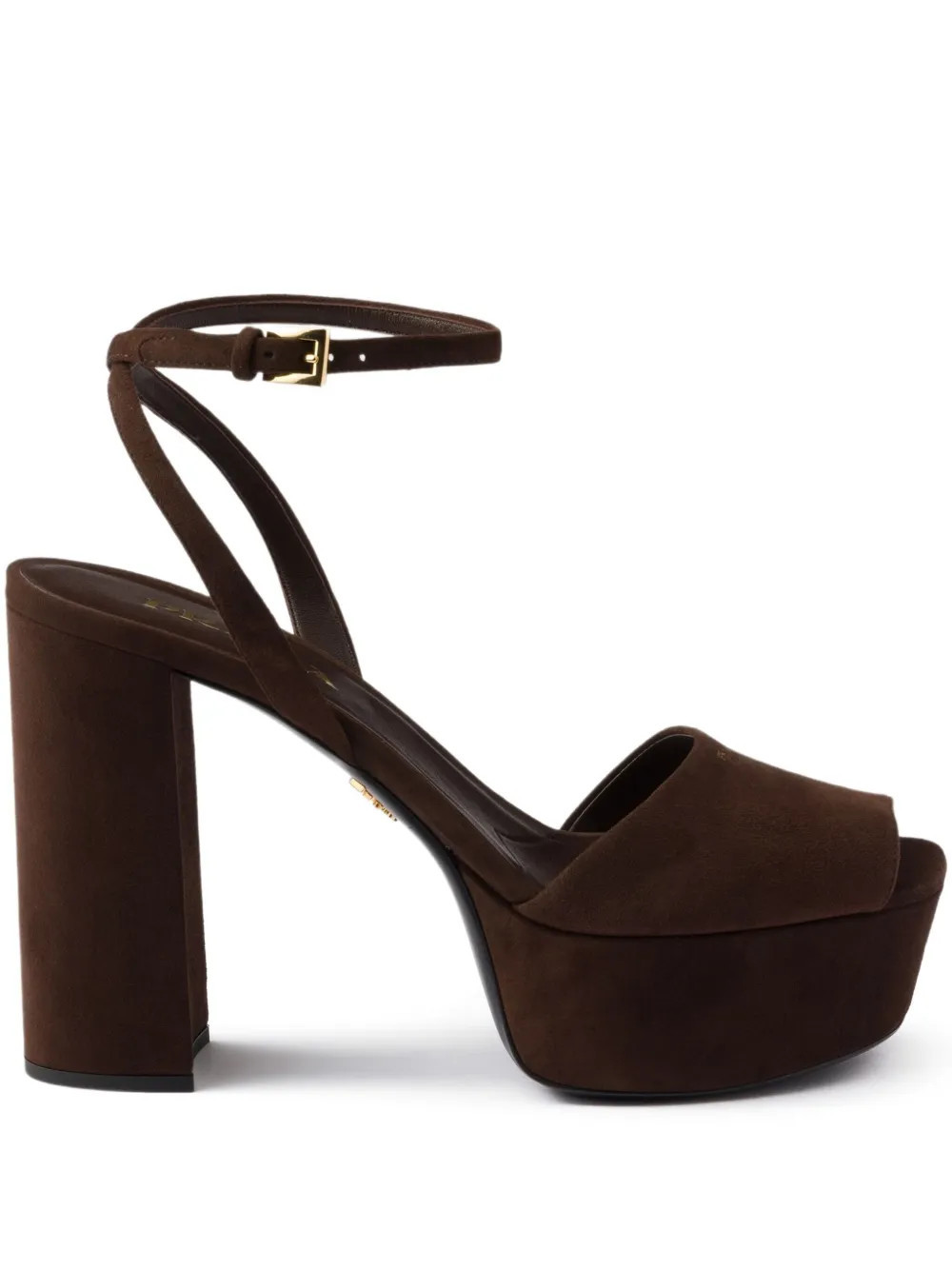 Prada 115mm platform sandals - Brown | Farfetch Global