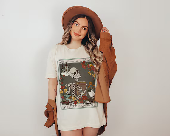 The Reader Tarot Card Tshirt Bookish Shirt Witchy Stuff - Etsy | Etsy (US)