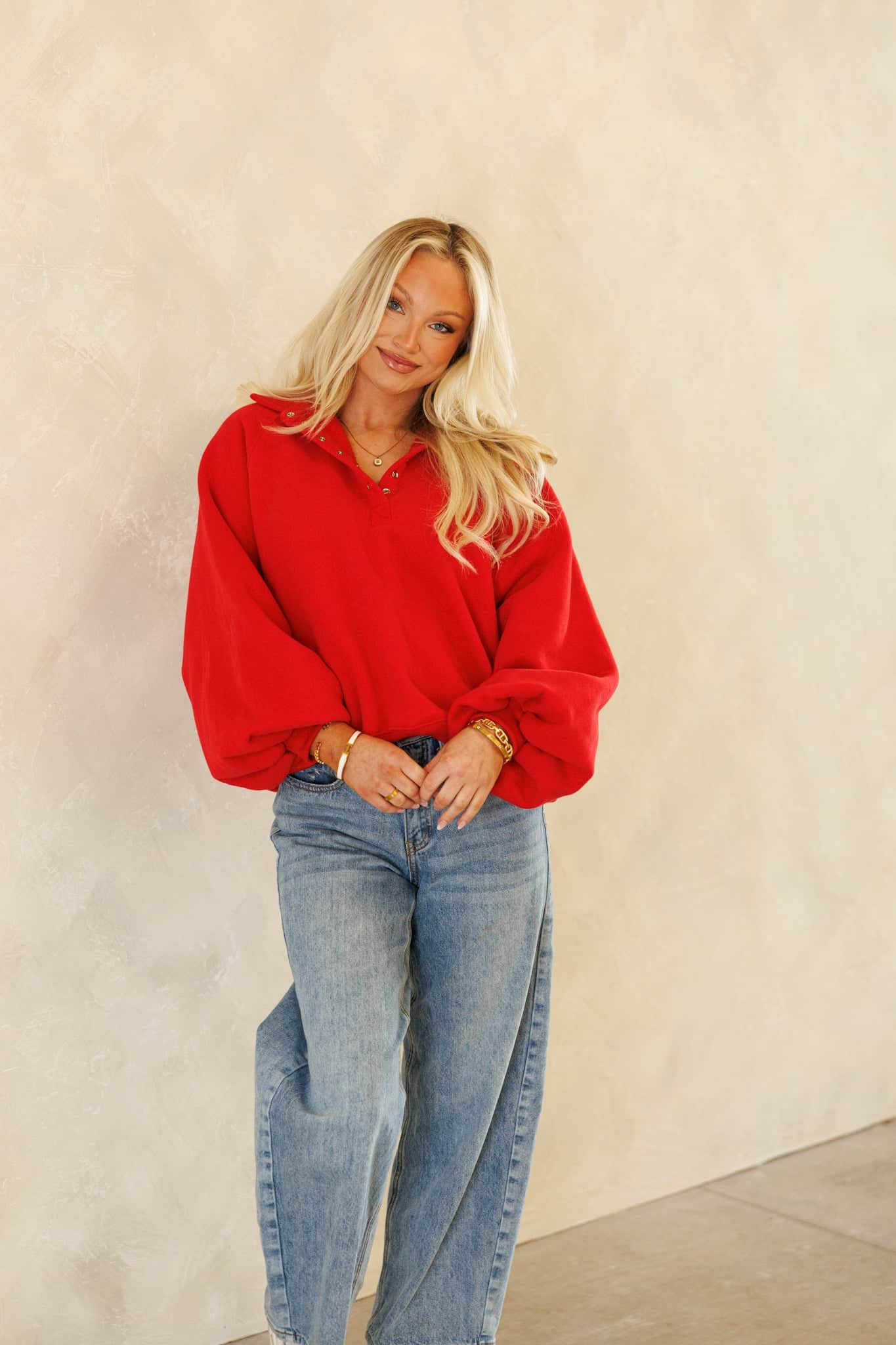 Fairway Snap Button Sweater | Lane 201 Boutique
