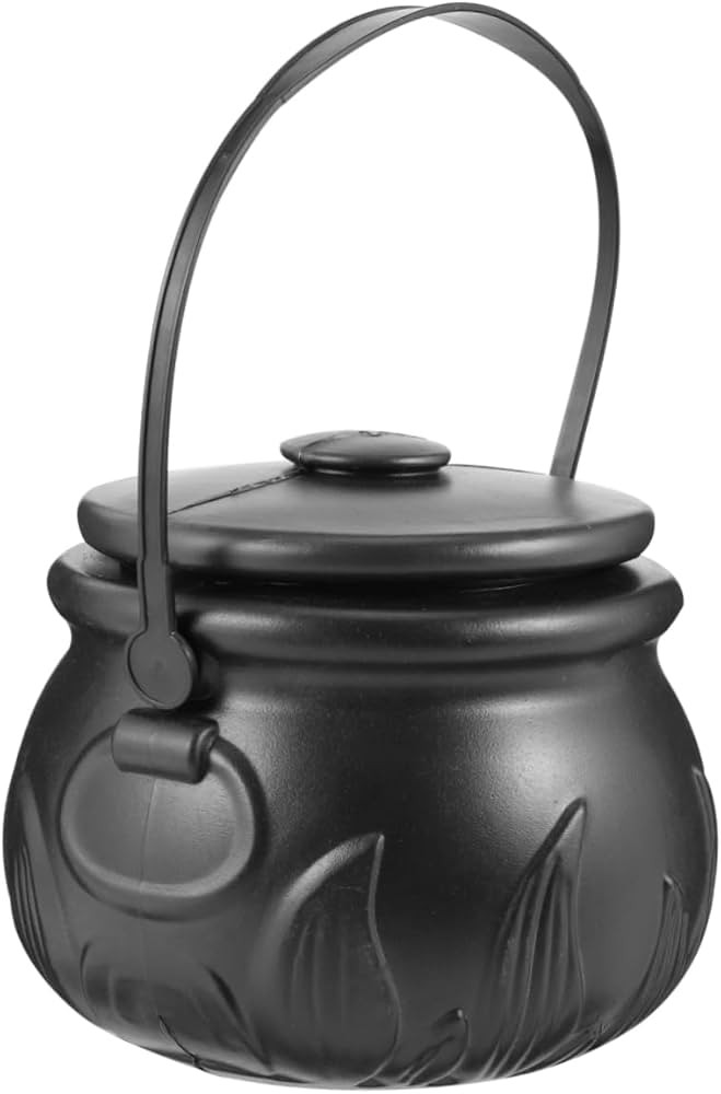 MARMERDO Candy Cauldron Kettle Halloween Candy Bucket Mini Jars Plastic Cauldron Witch Plastic Ke... | Amazon (CA)